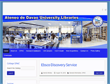 Tablet Screenshot of library.addu.edu.ph